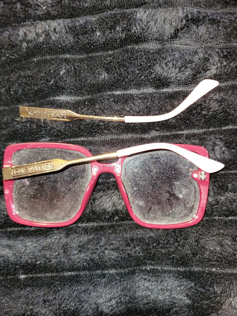 Louis Vuitton Women's Square Sunglasses in Burgundy
